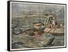 Four Young Women of Trieste Attacked by Sharks While Out Boating-null-Framed Stretched Canvas