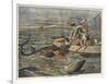 Four Young Women of Trieste Attacked by Sharks While Out Boating-null-Framed Art Print