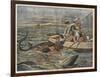 Four Young Women of Trieste Attacked by Sharks While Out Boating-null-Framed Art Print