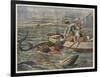Four Young Women of Trieste Attacked by Sharks While Out Boating-null-Framed Art Print