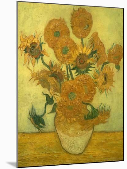 Fourteen Sunflowers in a Vase, 1889-Vincent van Gogh-Mounted Giclee Print