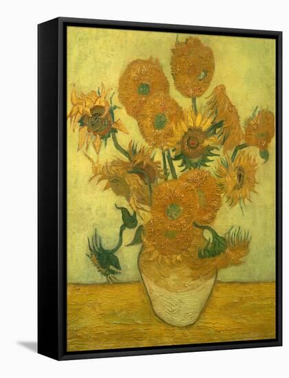 Fourteen Sunflowers in a Vase, 1889-Vincent van Gogh-Framed Stretched Canvas