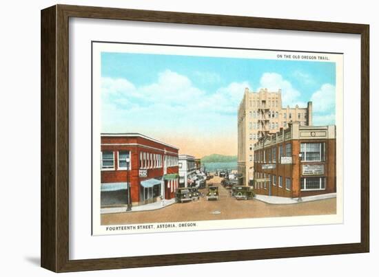 Fourteenth Street, Astoria, Oregon-null-Framed Art Print
