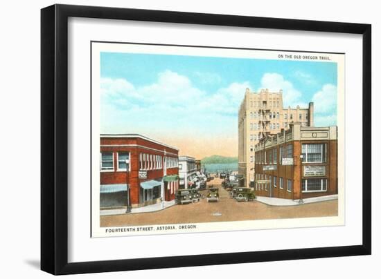 Fourteenth Street, Astoria, Oregon-null-Framed Art Print