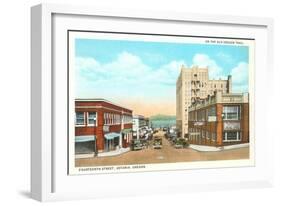 Fourteenth Street, Astoria, Oregon-null-Framed Art Print