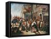 Fourth Dragoon Guards Leaving For the Crimean War, c.1854-null-Framed Stretched Canvas