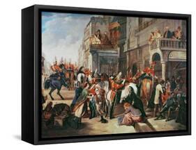 Fourth Dragoon Guards Leaving For the Crimean War, c.1854-null-Framed Stretched Canvas