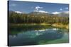 Fourth lake of valley of Five Lakes trail, Jasper National Park, UNESCO World Heritage Site, Canadi-Jon Reaves-Stretched Canvas