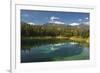 Fourth lake of valley of Five Lakes trail, Jasper National Park, UNESCO World Heritage Site, Canadi-Jon Reaves-Framed Photographic Print