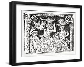 Fourth: Lazarus Describes What He's Seen in Hell - a Horrible Basket Containing Snakes-null-Framed Giclee Print