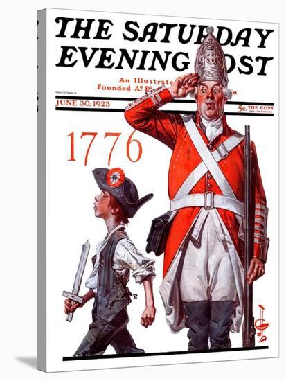 "Fourth of July, 1776," Saturday Evening Post Cover, June 30, 1923-Joseph Christian Leyendecker-Stretched Canvas