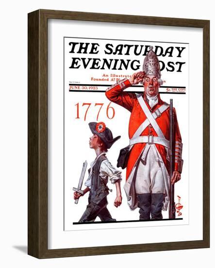 "Fourth of July, 1776," Saturday Evening Post Cover, June 30, 1923-Joseph Christian Leyendecker-Framed Premium Giclee Print
