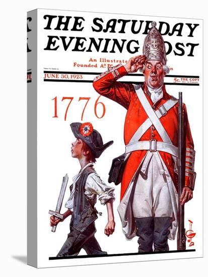 "Fourth of July, 1776," Saturday Evening Post Cover, June 30, 1923-Joseph Christian Leyendecker-Stretched Canvas