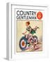 "Fourth of July Bike Ride," Country Gentleman Cover, July 1, 1934-John Drew-Framed Giclee Print