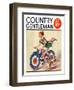 "Fourth of July Bike Ride," Country Gentleman Cover, July 1, 1934-John Drew-Framed Giclee Print