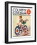 "Fourth of July Bike Ride," Country Gentleman Cover, July 1, 1934-John Drew-Framed Giclee Print