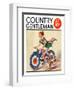 "Fourth of July Bike Ride," Country Gentleman Cover, July 1, 1934-John Drew-Framed Giclee Print