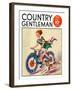 "Fourth of July Bike Ride," Country Gentleman Cover, July 1, 1934-John Drew-Framed Giclee Print