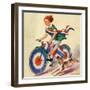 "Fourth of July Bike Ride,"July 1, 1934-John Drew-Framed Giclee Print