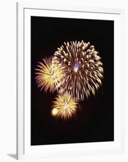 Fourth of July Firework Display, Portsmouth, Rhode Island, New England, USA-Robert Francis-Framed Photographic Print