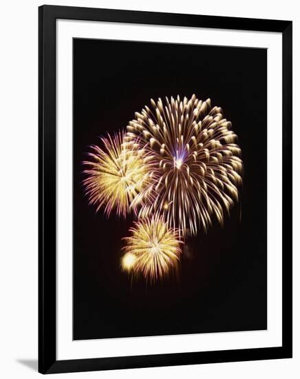Fourth of July Firework Display, Portsmouth, Rhode Island, New England, USA-Robert Francis-Framed Photographic Print