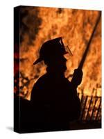 Fourth of July Holiday Bonfire, Rockport, Massachusetts, USA-Walter Bibikow-Stretched Canvas