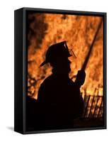 Fourth of July Holiday Bonfire, Rockport, Massachusetts, USA-Walter Bibikow-Framed Stretched Canvas