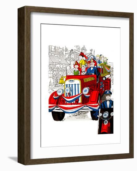 Fourth of July Parade - Jack & Jill-null-Framed Giclee Print