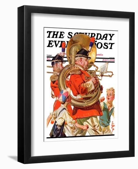 "Fourth of July Parade," Saturday Evening Post Cover, July 1, 1933-Joseph Christian Leyendecker-Framed Giclee Print