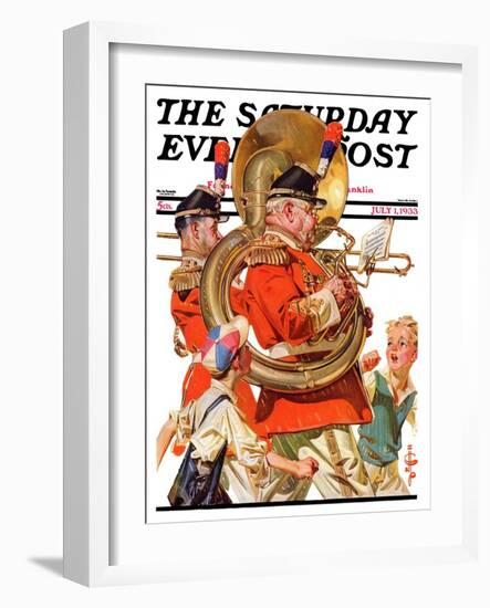 "Fourth of July Parade," Saturday Evening Post Cover, July 1, 1933-Joseph Christian Leyendecker-Framed Giclee Print