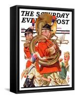 "Fourth of July Parade," Saturday Evening Post Cover, July 1, 1933-Joseph Christian Leyendecker-Framed Stretched Canvas