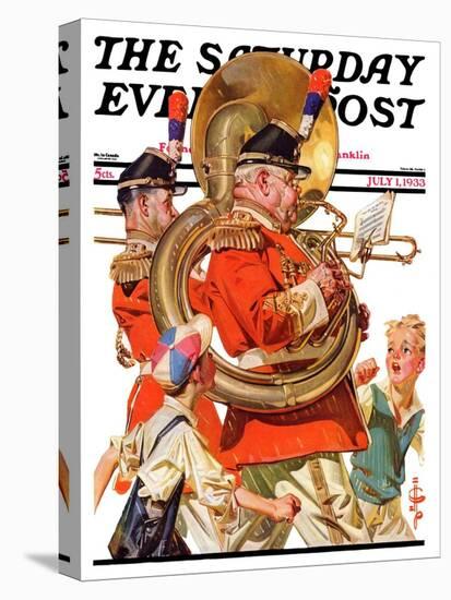 "Fourth of July Parade," Saturday Evening Post Cover, July 1, 1933-Joseph Christian Leyendecker-Stretched Canvas