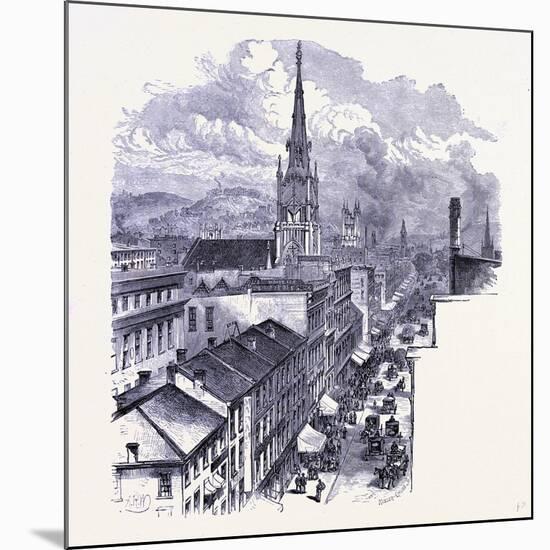 Fourth Street in Cincinnati United States of America-null-Mounted Giclee Print