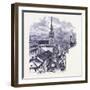 Fourth Street in Cincinnati United States of America-null-Framed Giclee Print