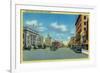 Fourth Street in Santa Rosa, CA - Santa Rosa, CA-Lantern Press-Framed Art Print