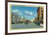 Fourth Street in Santa Rosa, CA - Santa Rosa, CA-Lantern Press-Framed Art Print