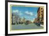 Fourth Street in Santa Rosa, CA - Santa Rosa, CA-Lantern Press-Framed Art Print