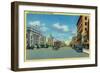 Fourth Street in Santa Rosa, CA - Santa Rosa, CA-Lantern Press-Framed Art Print