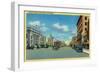 Fourth Street in Santa Rosa, CA - Santa Rosa, CA-Lantern Press-Framed Art Print