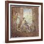 Fourth Style Fresco Depicting a Woman Painter from Italy, Pompeii, Painting on Plaster, 55-79 A.D.-null-Framed Giclee Print