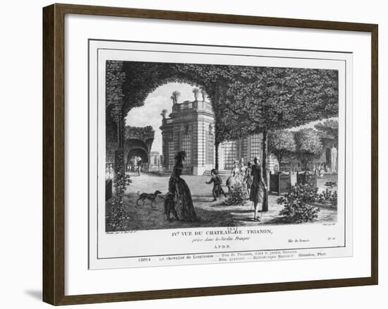 Fourth View of Trianon, Taken in the French Garden, Engraved by Francois Denis Nee (1732-1817)-Louis-Nicolas de Lespinasse-Framed Giclee Print