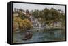 Fowey, Bodinnick Ferry-Alfred Robert Quinton-Framed Stretched Canvas