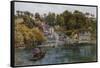 Fowey, Bodinnick Ferry-Alfred Robert Quinton-Framed Stretched Canvas