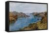 Fowey, Entrance to Harbour-Alfred Robert Quinton-Framed Stretched Canvas