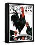 "Fowl Reflections," Country Gentleman Cover, October 27, 1923-Paul Bransom-Framed Stretched Canvas