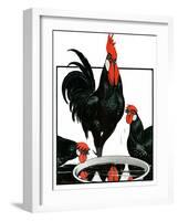 "Fowl Reflections,"October 27, 1923-Paul Bransom-Framed Giclee Print