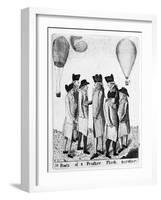 Fowls of a Feather Flock Together'; a Group of Aeronauts, C1785-null-Framed Giclee Print