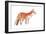 Fox, 2021 (crayon and watercolour on paper)-David Mayer-Framed Giclee Print