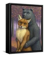 Fox and Bear Couple-W Johnson James-Framed Stretched Canvas