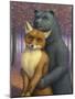 Fox and Bear Couple-W Johnson James-Mounted Giclee Print